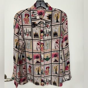 Alice + Olivia Willa Silk Blouse